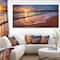 Designart - Foaming Waves at Beautiful Sunset - Seashore Canvas Art Print